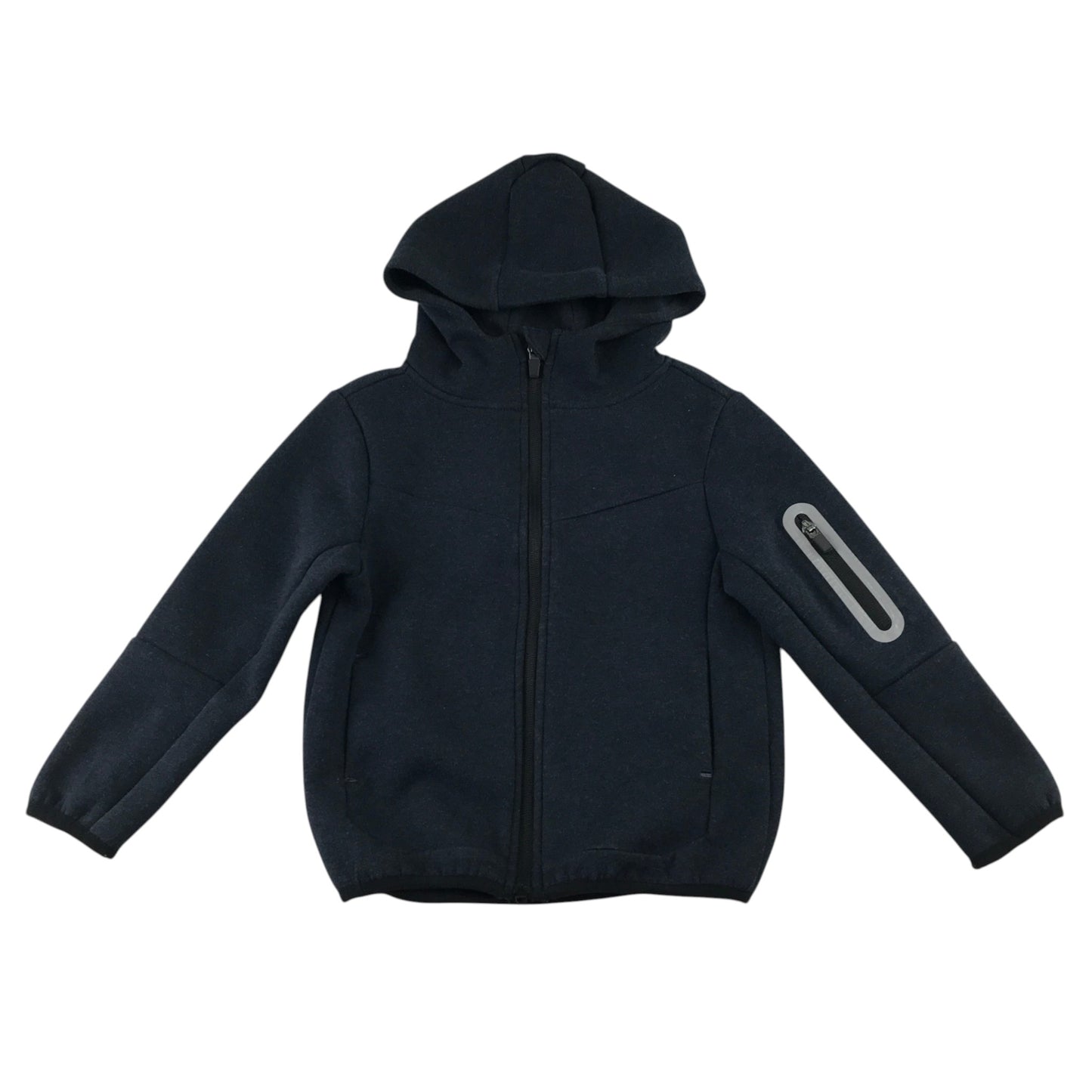Primark 5-6 years black hooded jacket polyester elastane