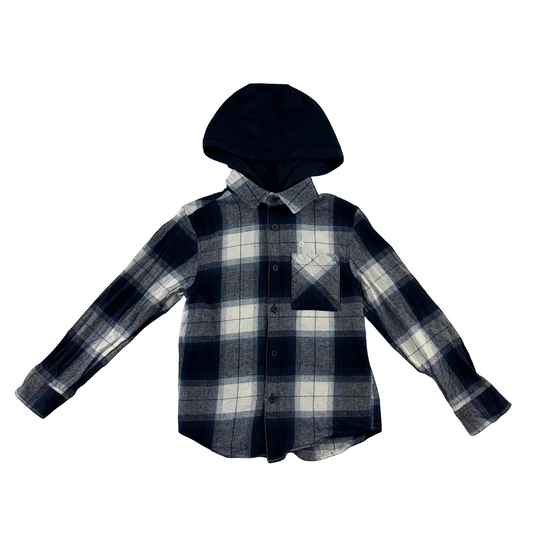 Primark 7-8 years blue check shirt cotton