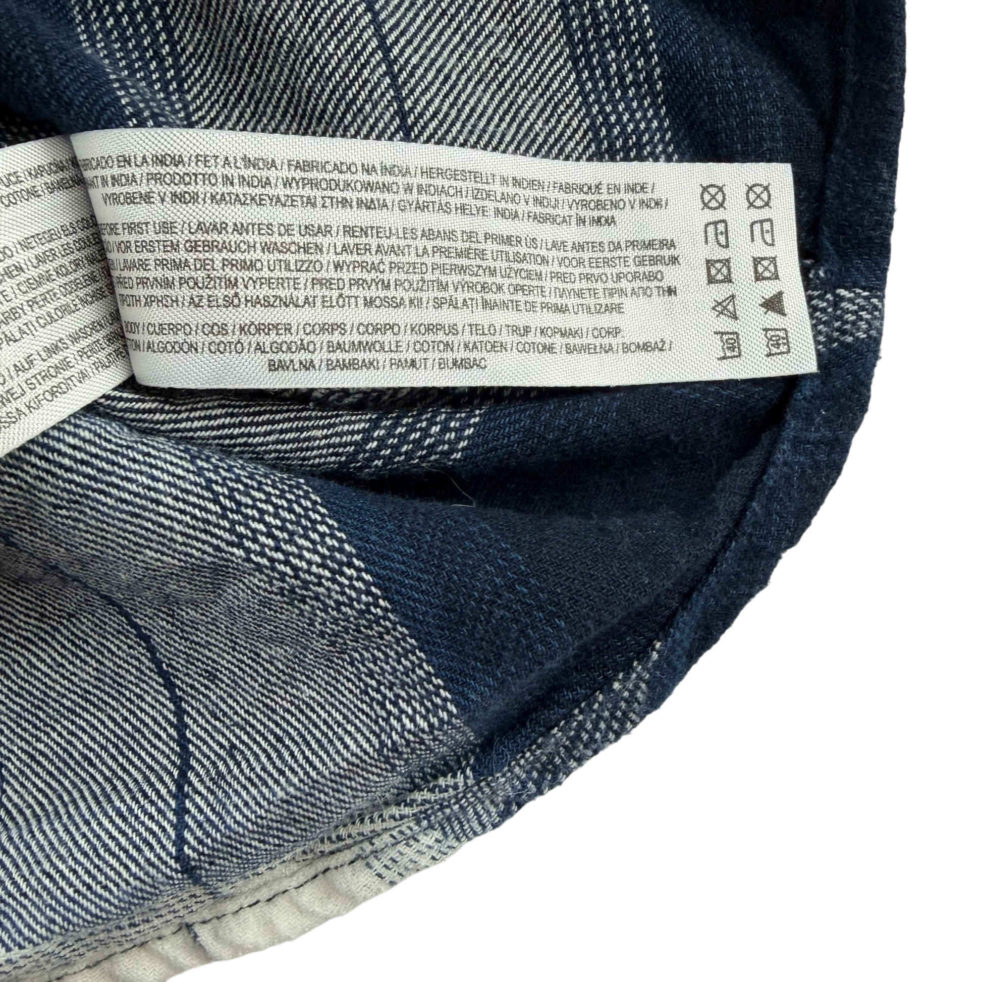 Primark 7-8 years blue check shirt cotton