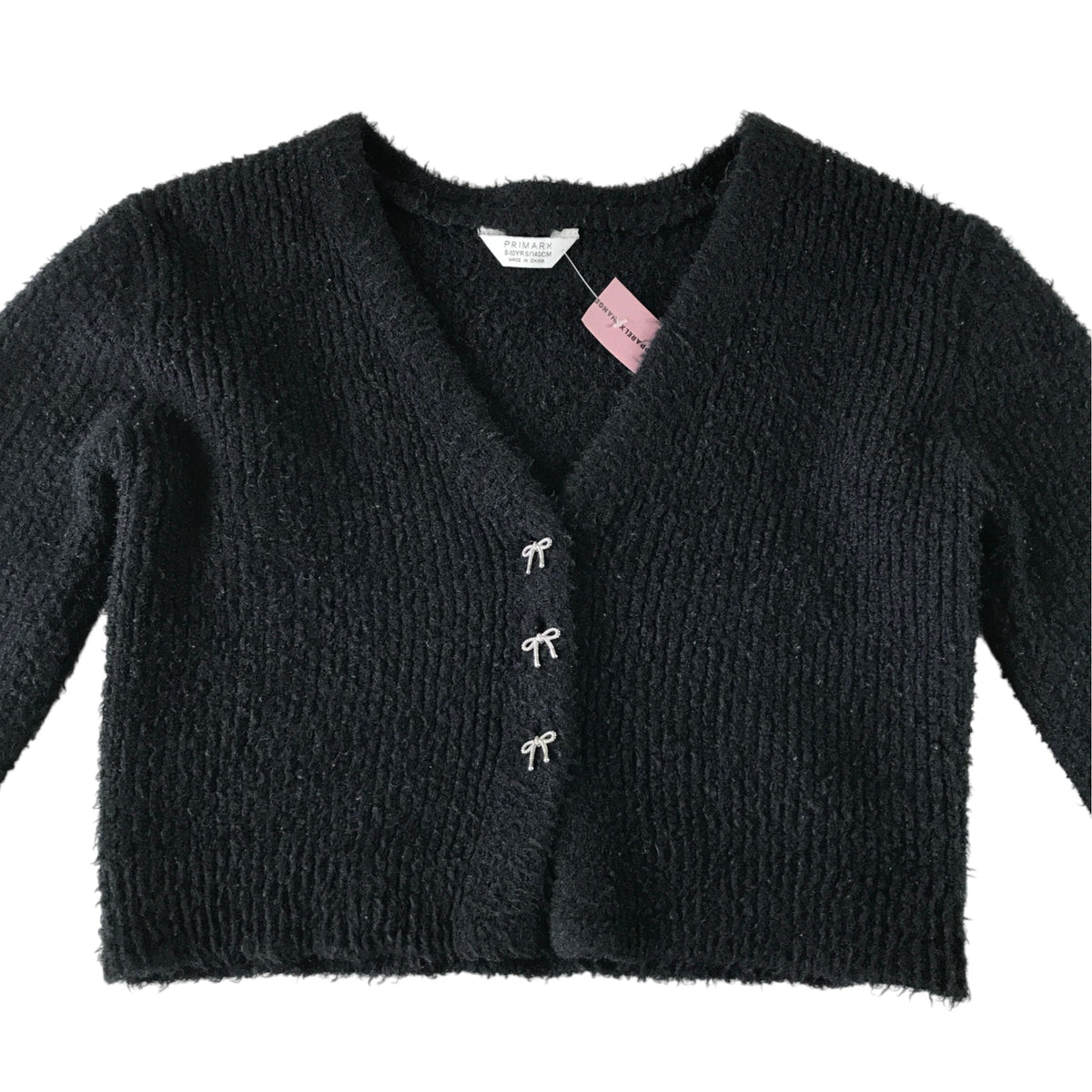 Primark 9-10 years black cardigan polyester