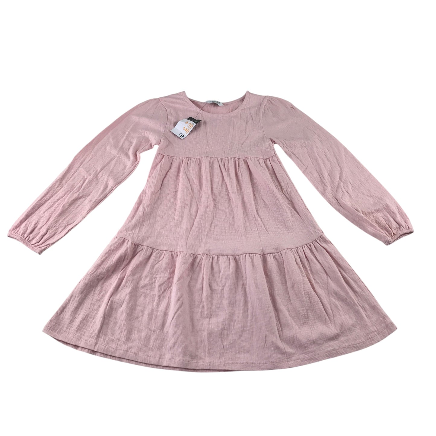 Primark 9-10 years pink dress cotton polyester elastane