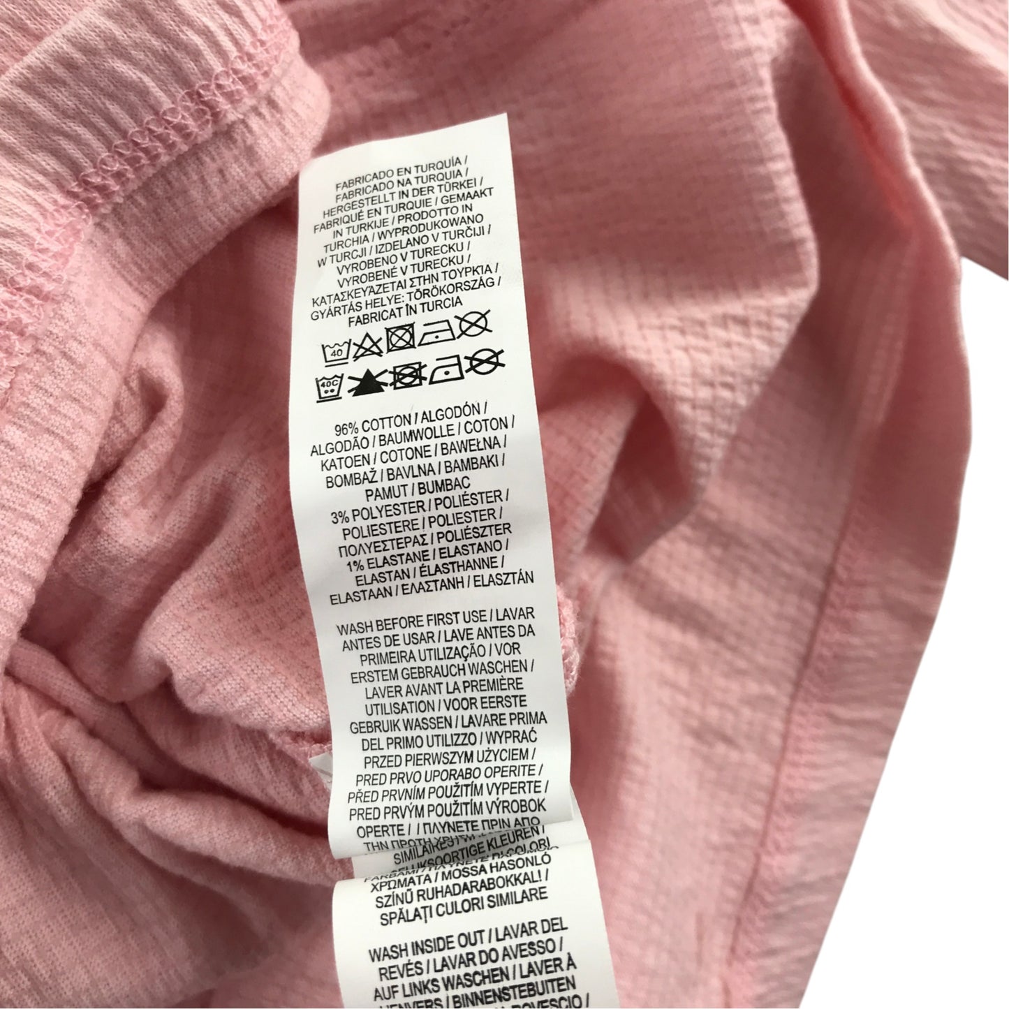 Primark 9-10 years pink dress cotton polyester elastane