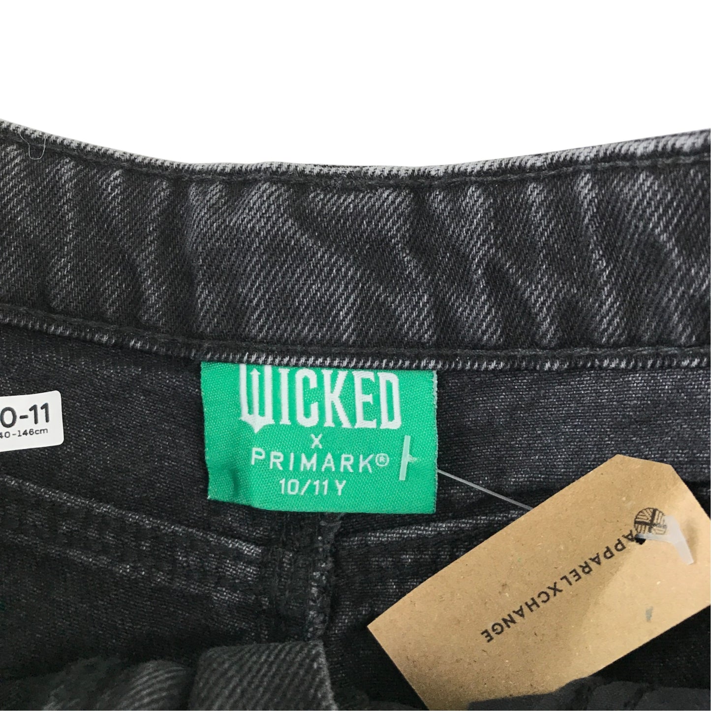 Primark Wicked 10-11 years black denim jeans cotton