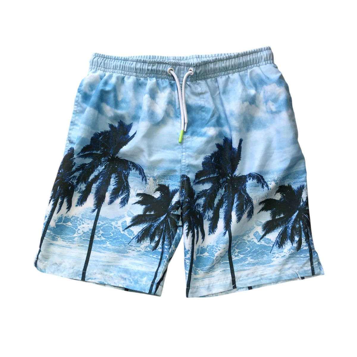 Primark 10-11 years light blue swim trunks palm beach polyester