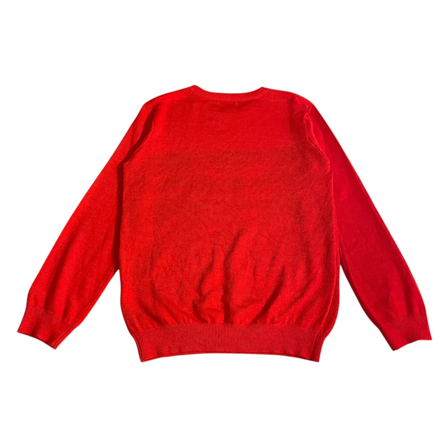 Primark 10-11 years red jumper Christmas reindeer polyester acrylic