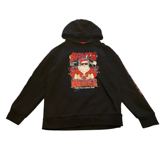 Primark 11-12 years black gamer Santa Christmas hoodie cotton polyester