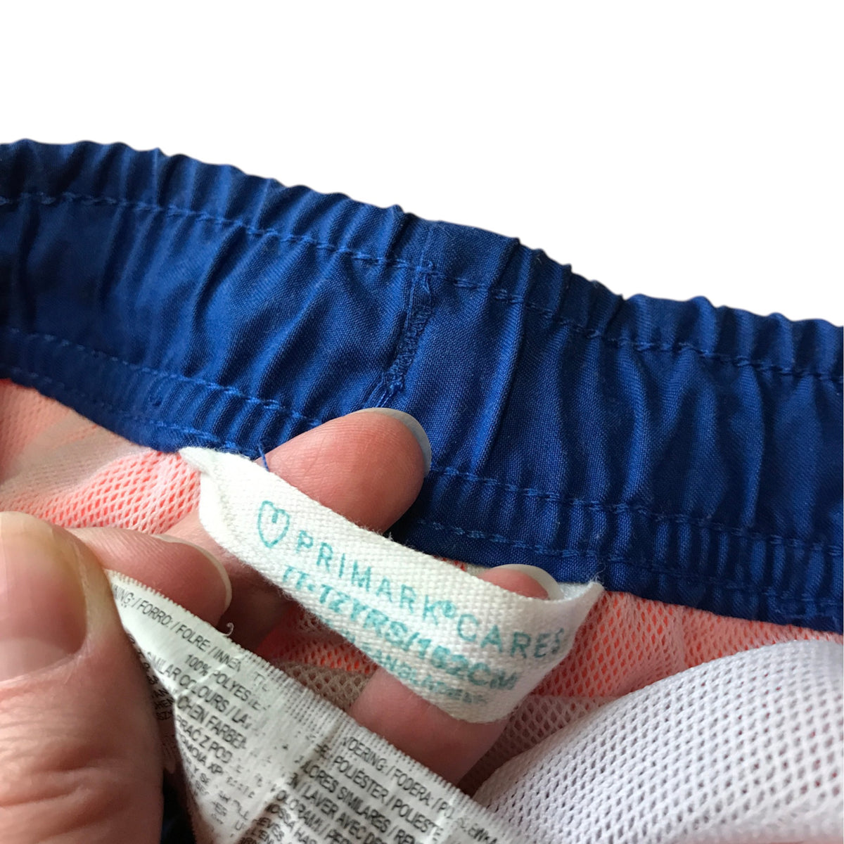 Primark 11-12 years neon orange swim trunks polyester
