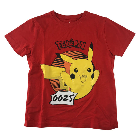 Primark 6-7 years red t-shirt Pokemon Pikachu cotton