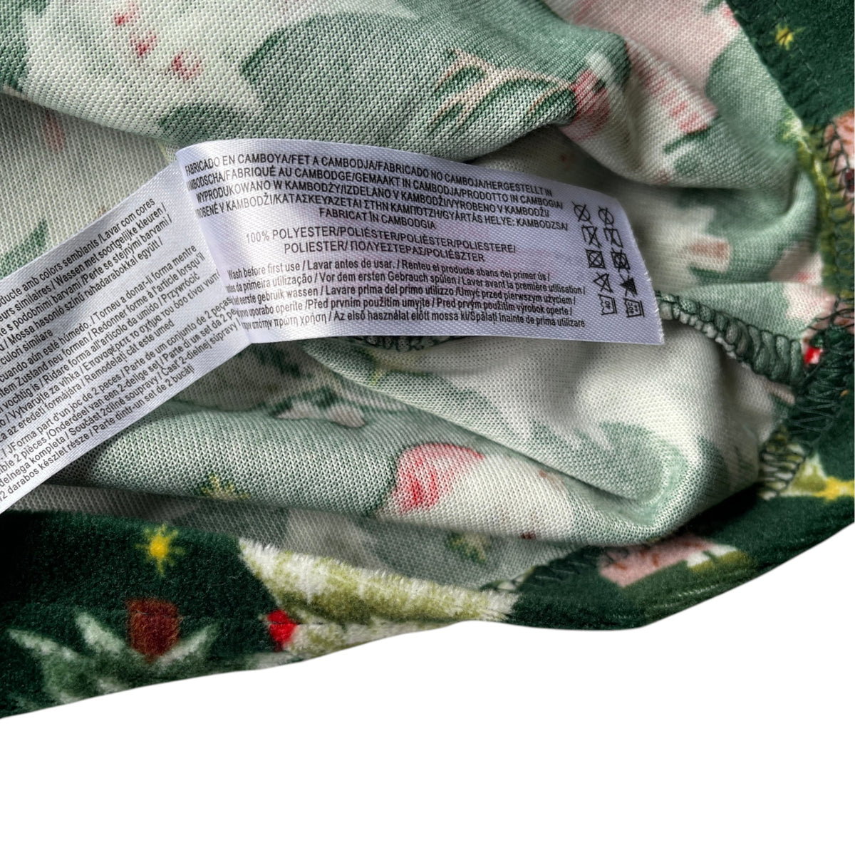 Primark 5-6 years green Christmas forest pyjama set polyester