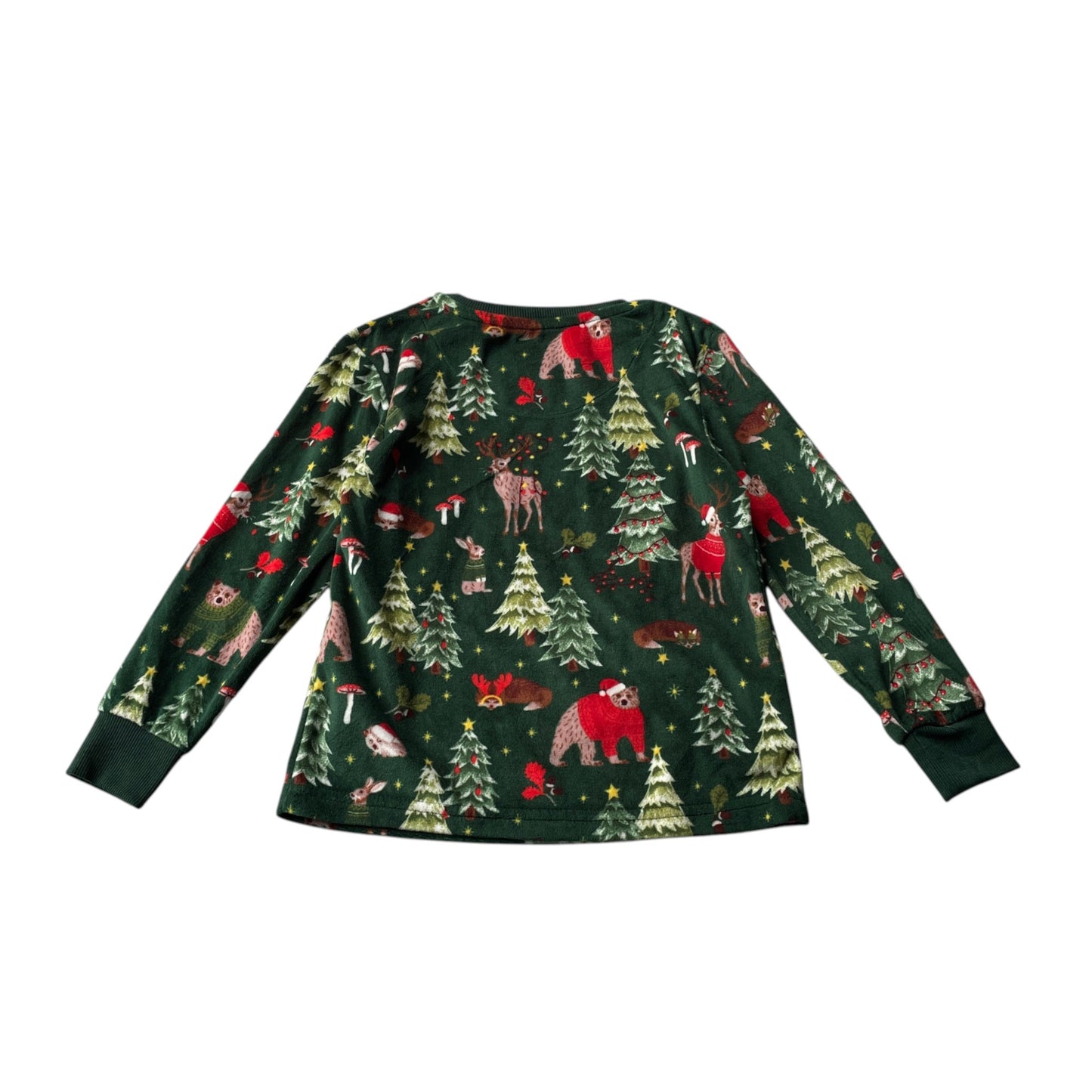 Primark 5-6 years green Christmas forest pyjama set polyester