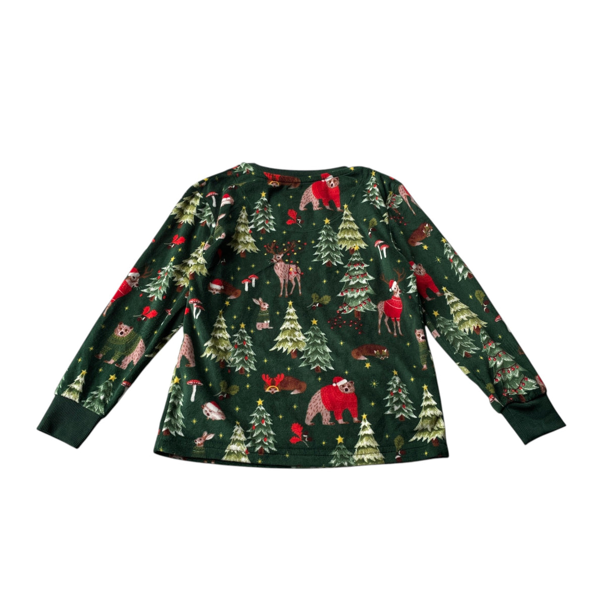 Primark 5-6 years green Christmas forest pyjama set polyester