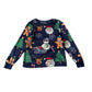 Primark 5-6 years navy blue Christmas pyjama set polyester elastane