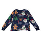 Primark 5-6 years navy blue Christmas pyjama set polyester elastane