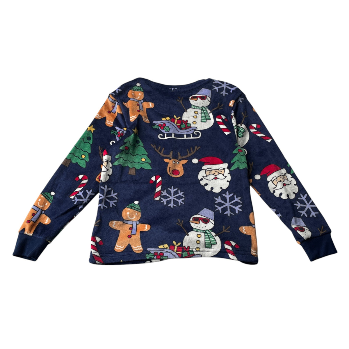 Primark 5-6 years navy blue Christmas pyjama set polyester elastane