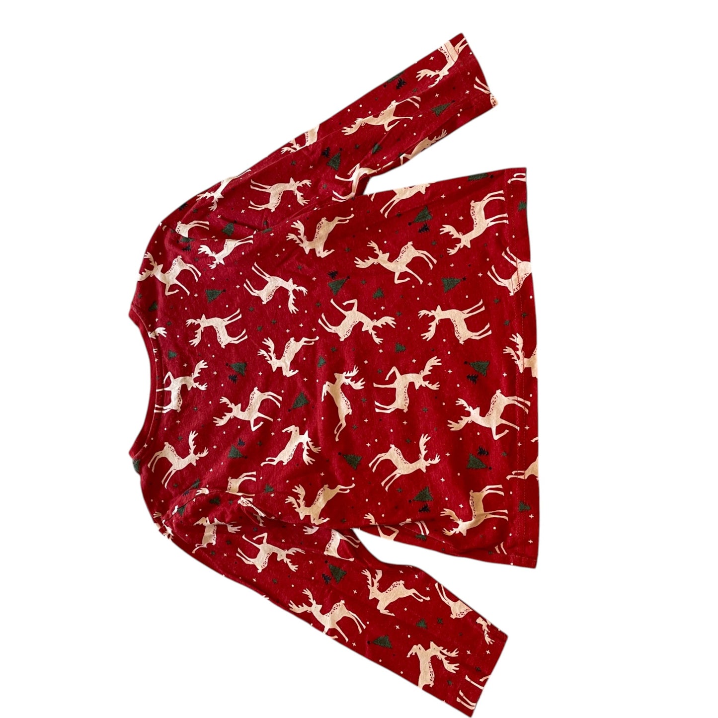 Primark 5-6 years red Christmas print cotton t-shirt