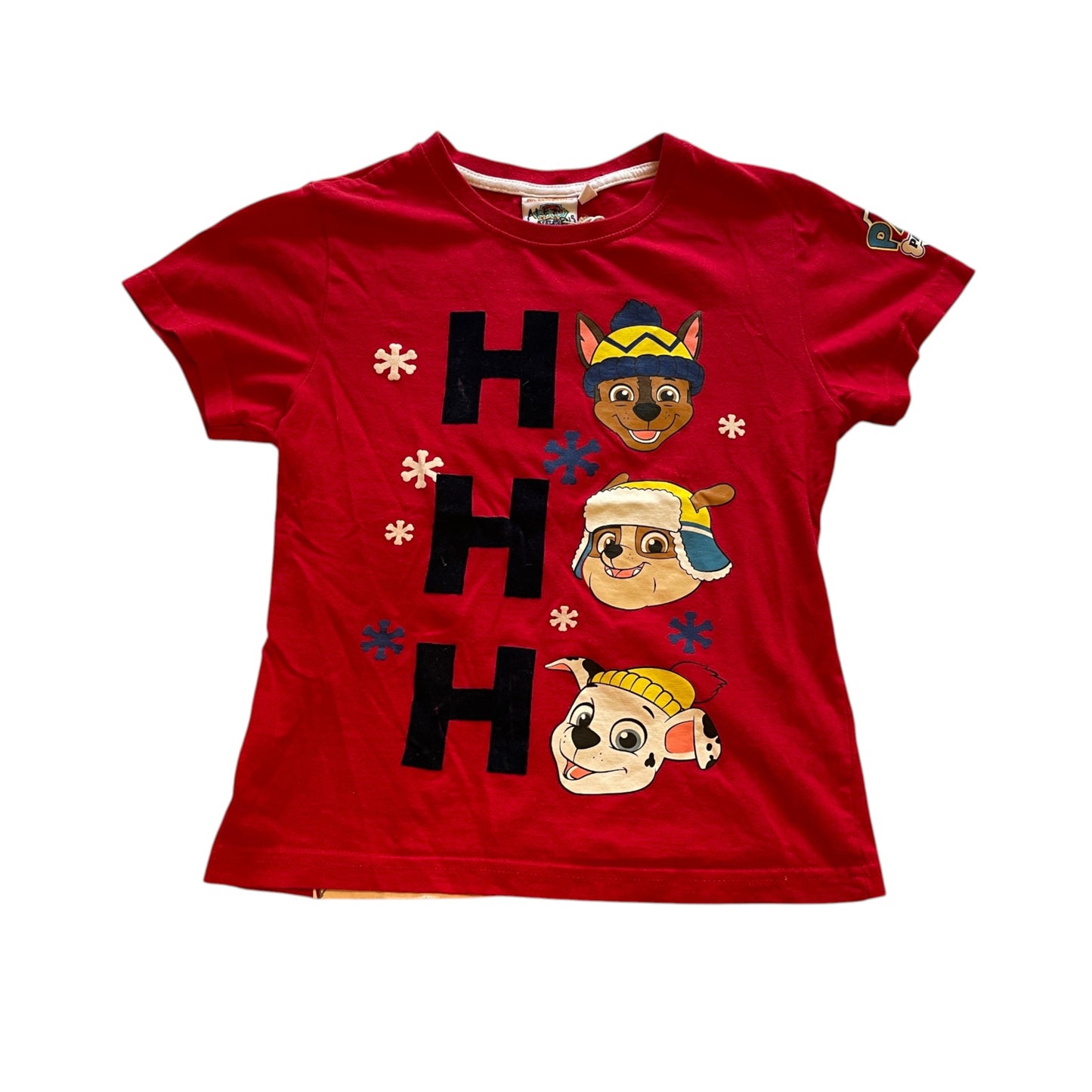 Primark 5-6 years red Paw Patrol Christmas cotton t-shirt