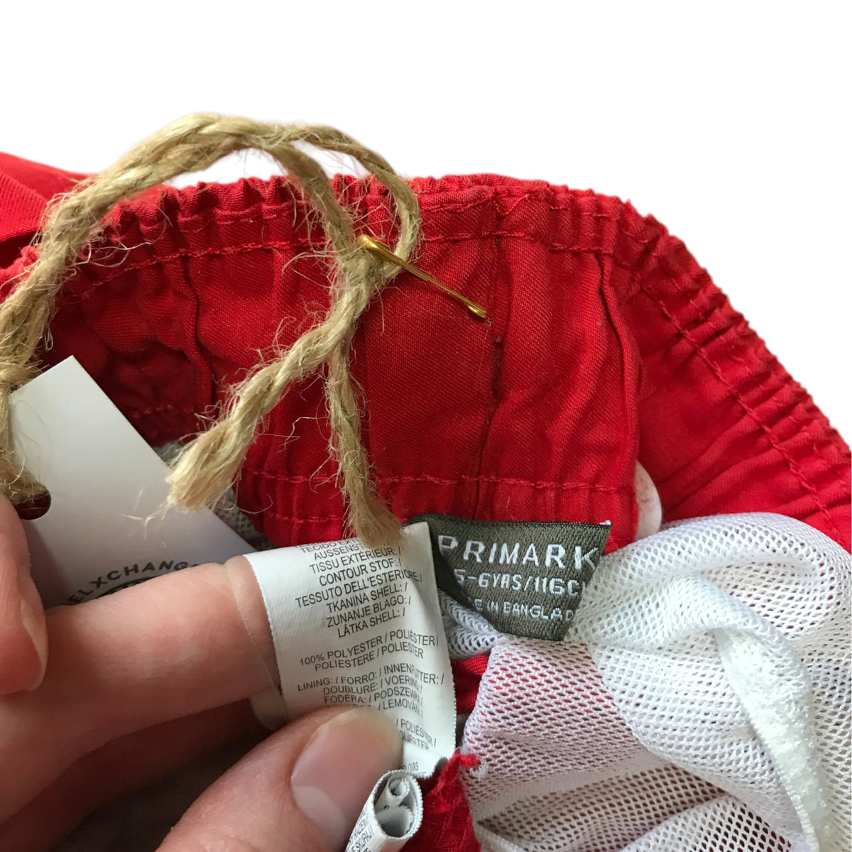 Primark 5-6 years red swim trunks polyester