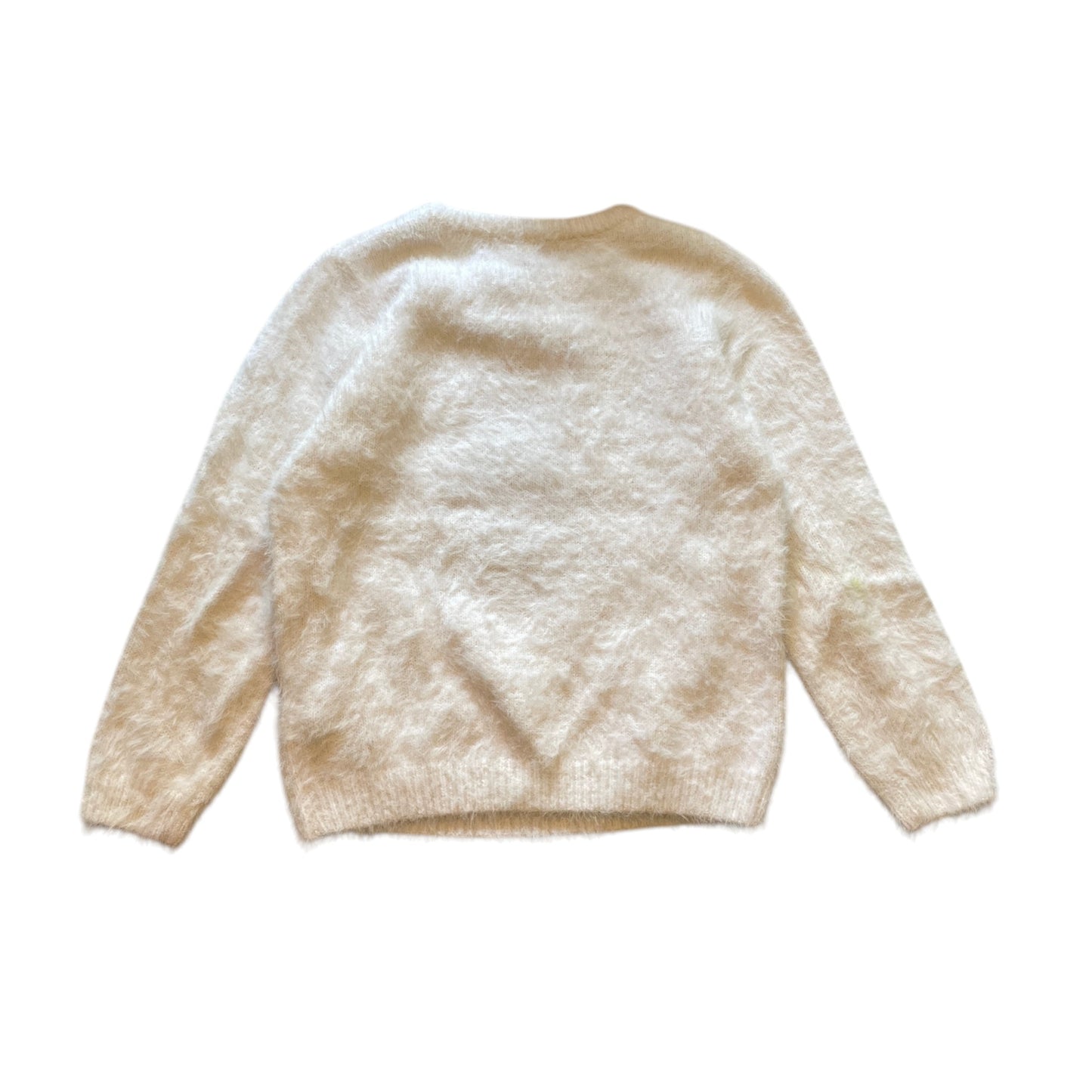 Primark 5-6 years white fluffy Christmas tree jumper polyamide acrylic