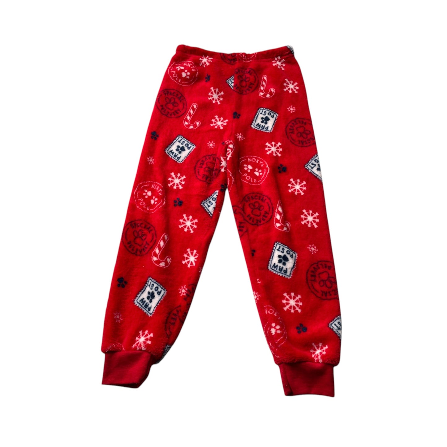 Primark 6-7 years red Christmas pyjama set Paw Patrol polyester elastane