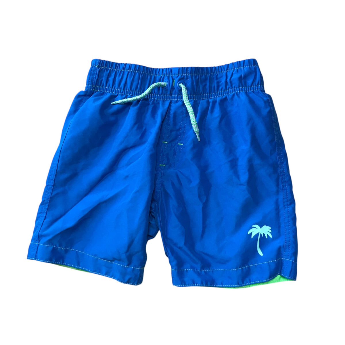 Primark 7-8 years blue and neon swim trunks polyester