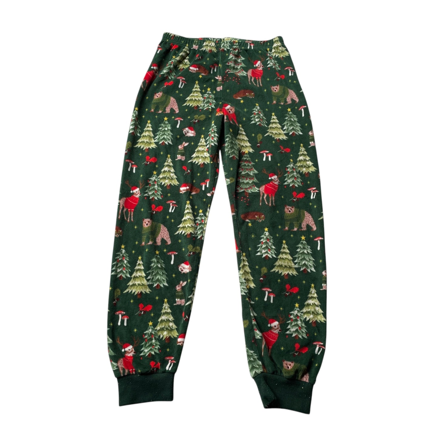 Primark 7-8 years green Christmas forest pyjama set polyester