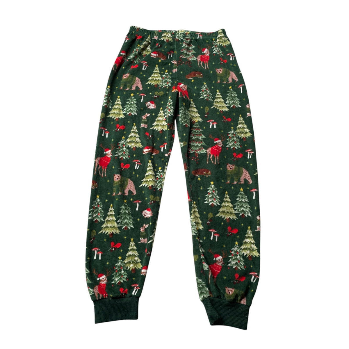 Primark 7-8 years green Christmas forest pyjama set polyester