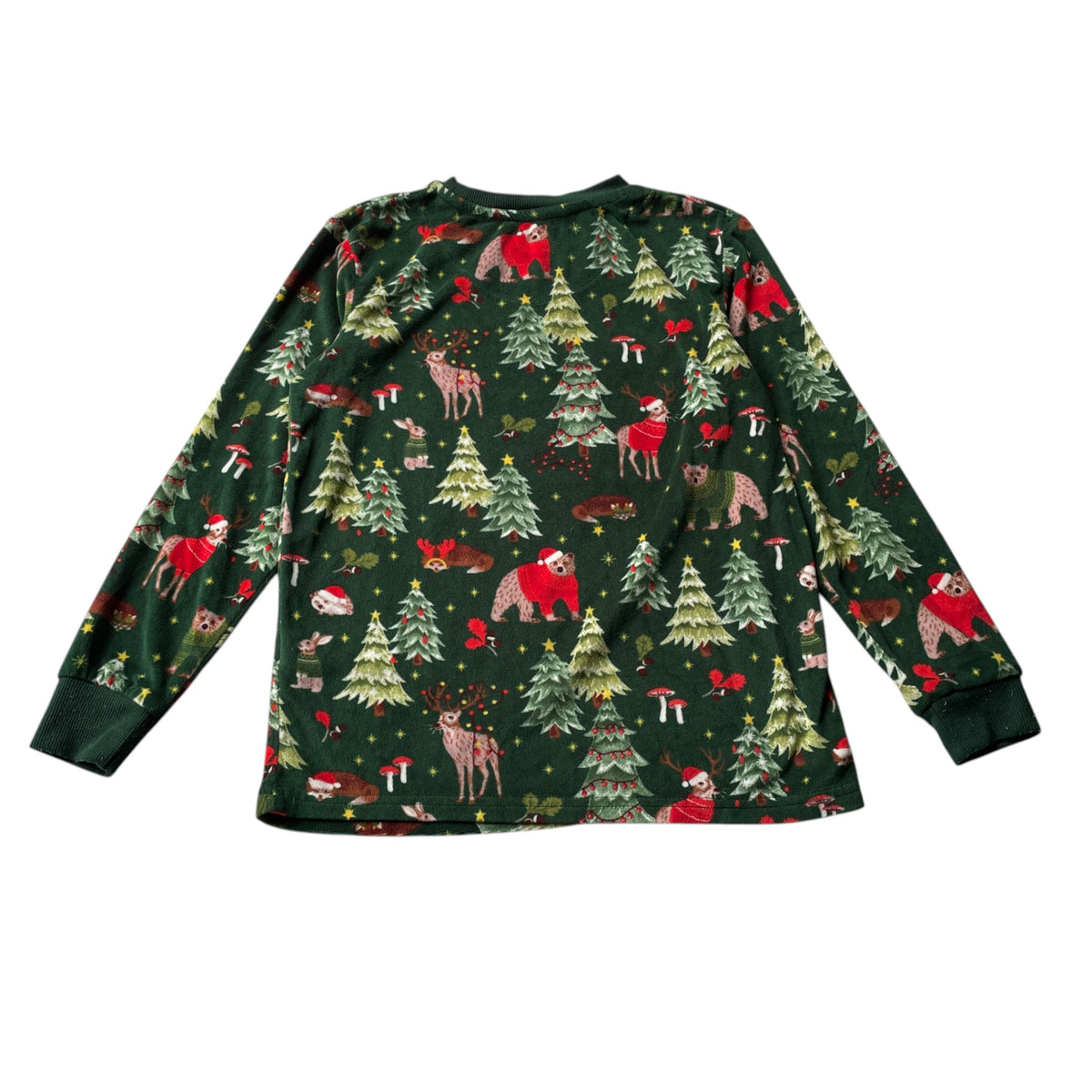 Primark 7-8 years green Christmas forest pyjama set polyester