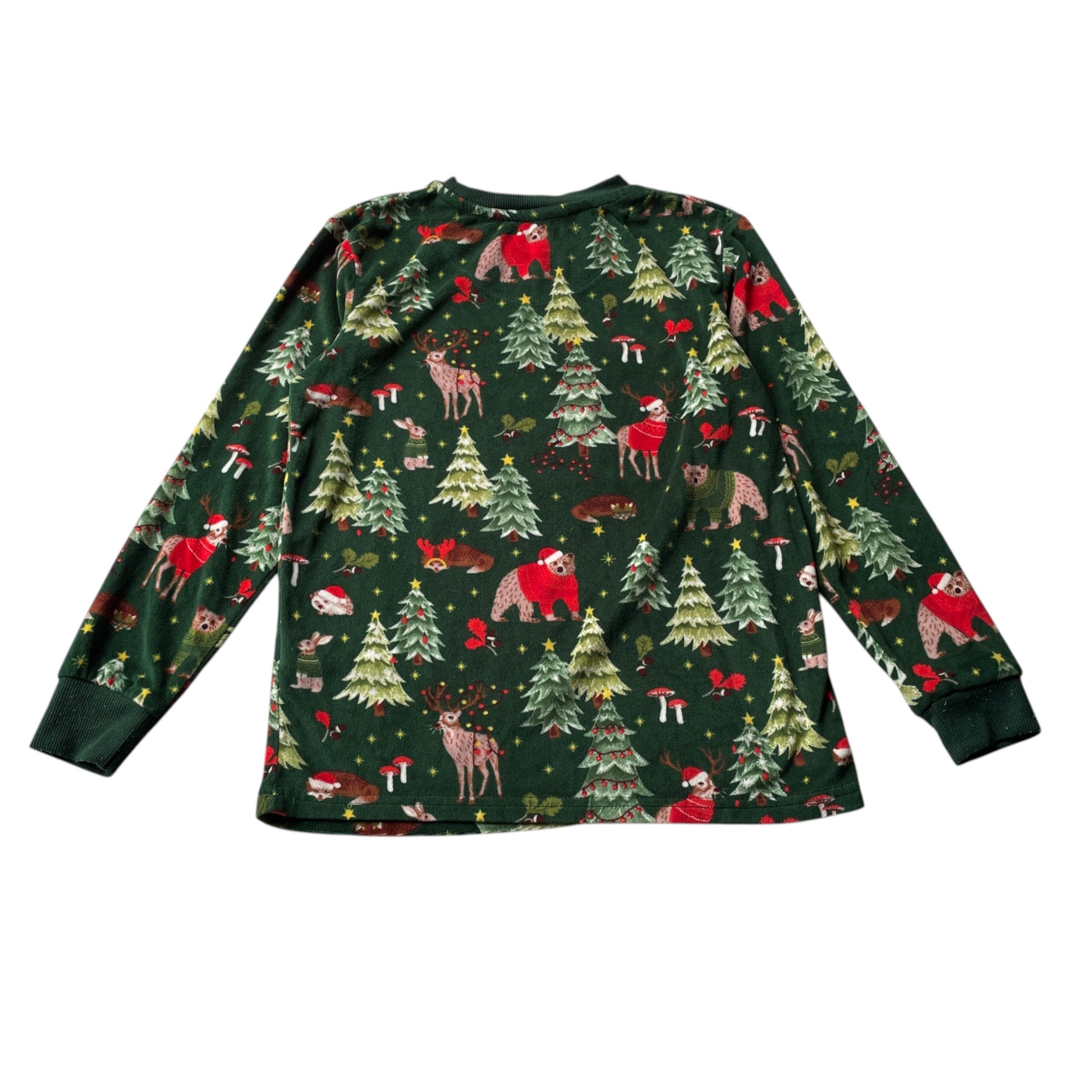 Primark 7-8 years green Christmas forest pyjama set polyester