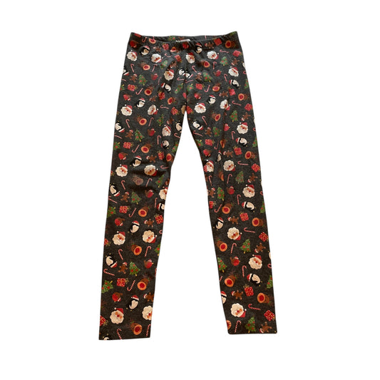Primark 7-8 years grey Christmas print leggings polyester mix