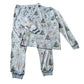 Primark 7-8 years light blue Christmas pyjama set polyester elastane