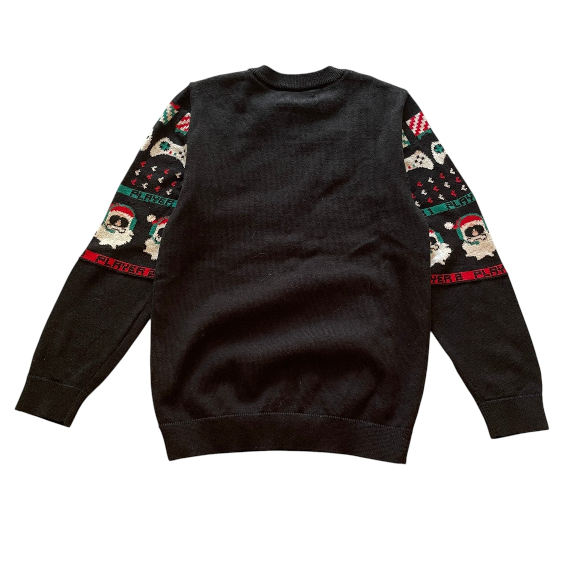 Primark 7-8 years navy blue gamer Santa Christmas jumper cotton polyester