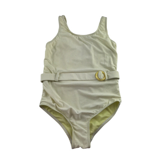 Primark 9-10 years yellow swim costume with belt polyester elastane nylon