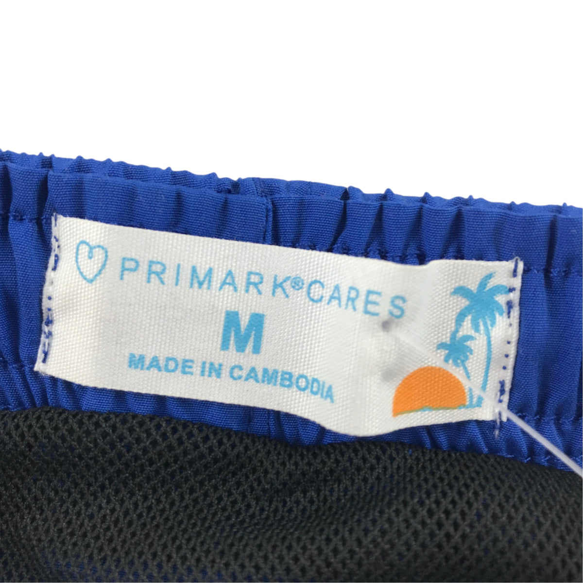 Primark men's size M blue swim trunks polyester