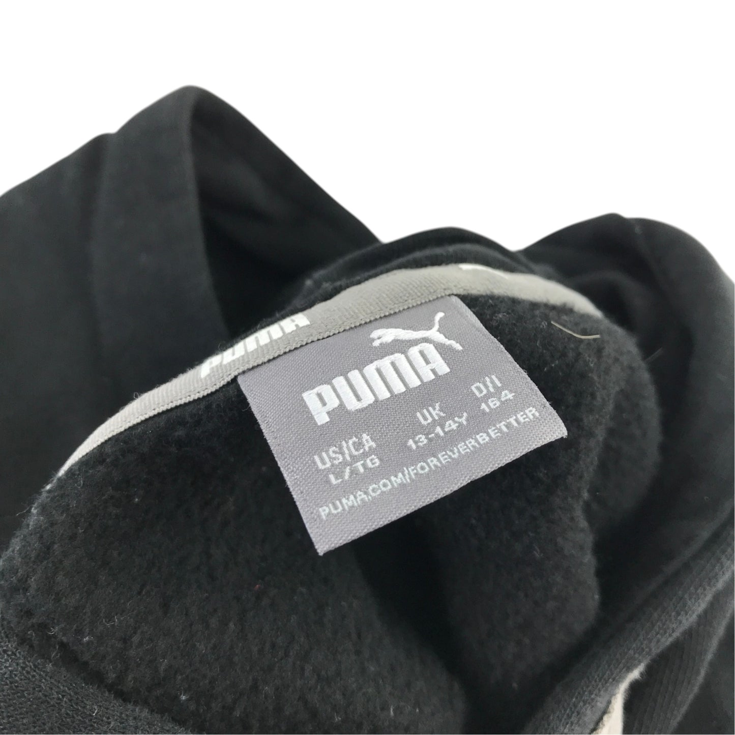Puma 13-14 years black hoodie cotton polyester
