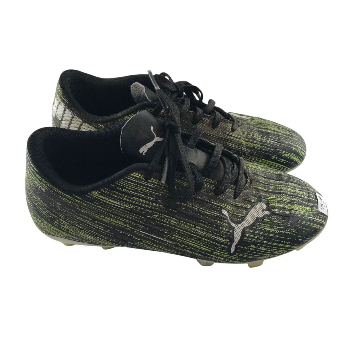 Puma Ultra 4.2 FG/AG size UK 2 black and neon football boots