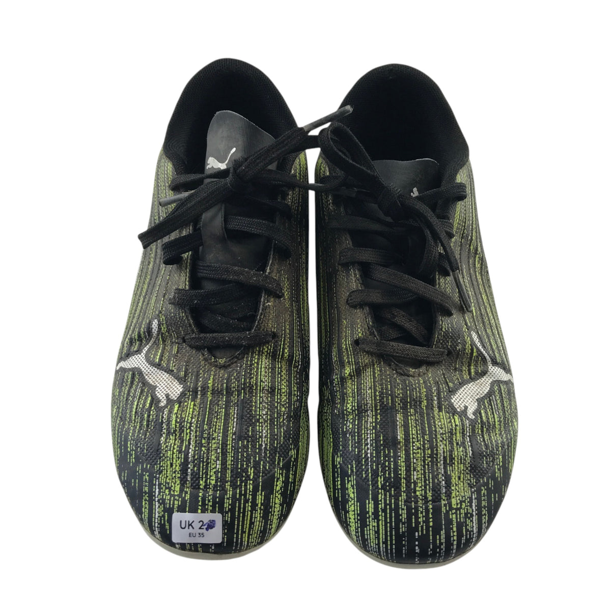 Puma Ultra 4.2 FG/AG size UK 2 black and neon football boots