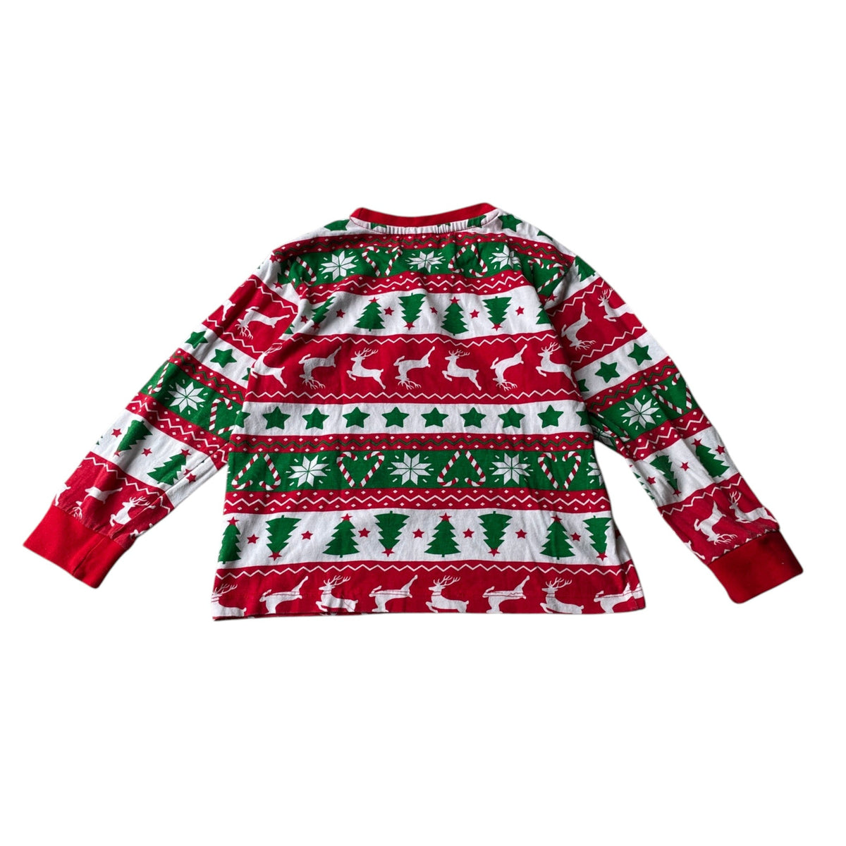 Pyjama set 5-6 years red and green Christmas print cotton