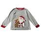 Pyjama set 7-8 years grey and red Christmas print cotton