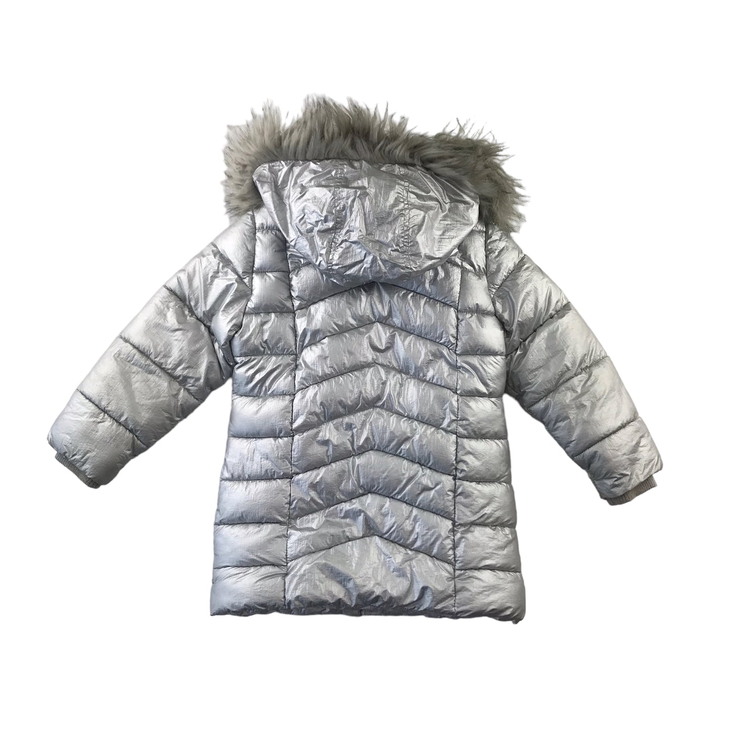 Matalan Jacket Age 6 Silver Puffer Parka