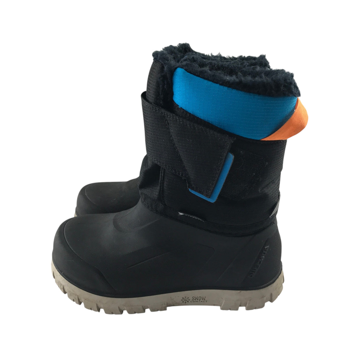 Quechua size UK 12 junior black snow boots waterproof