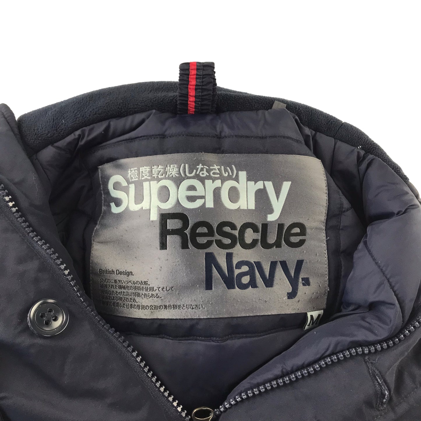 Superdry Jacket Size Men M Navy Blue Parka warm lined