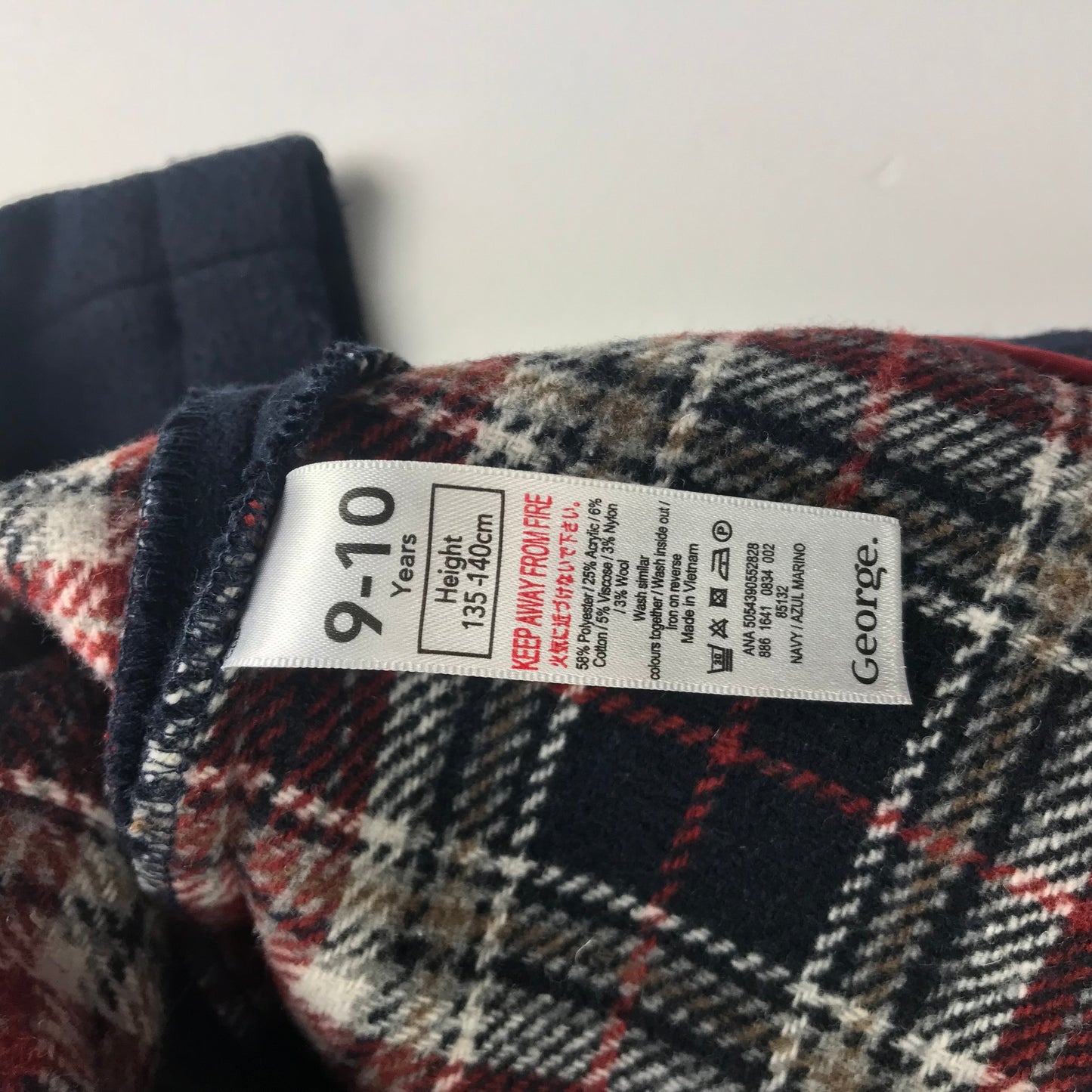 George Coat Age 9 Navy A-line Hooded