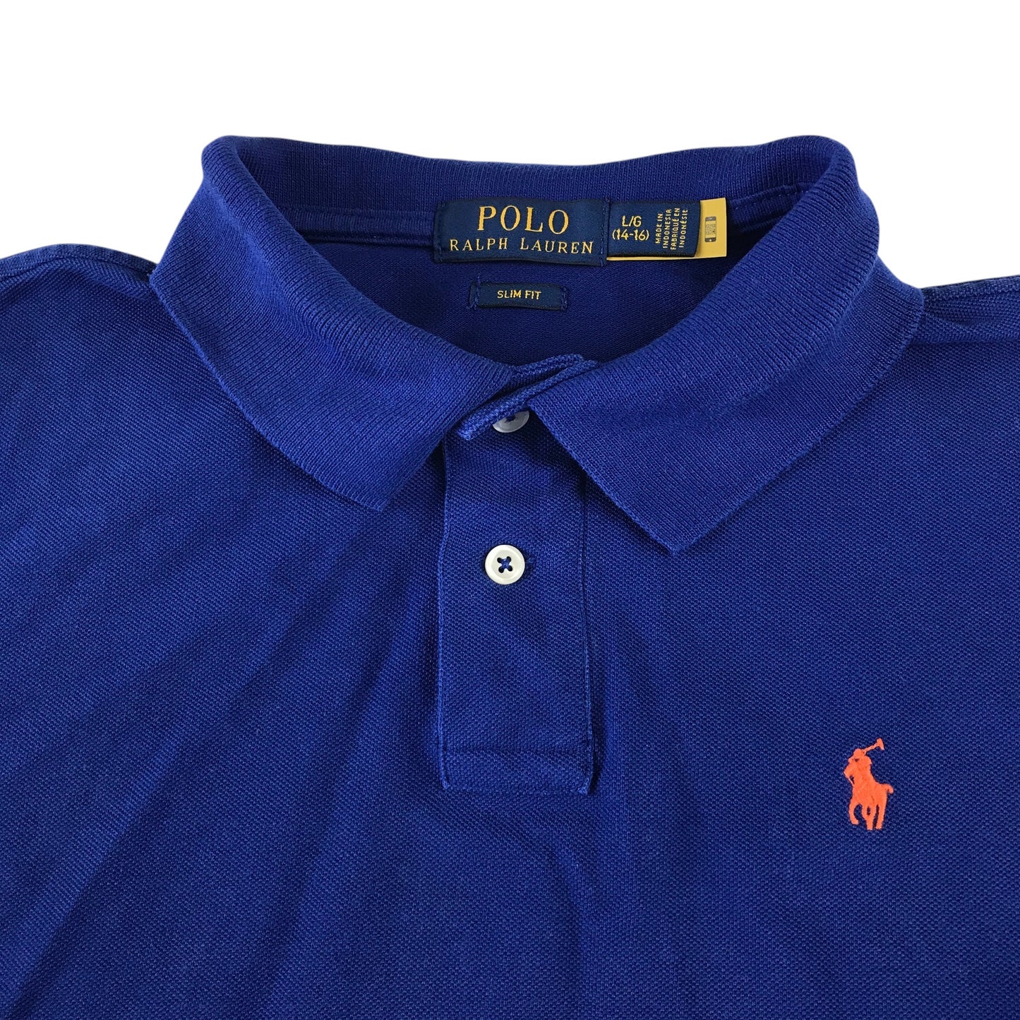 Ralph Lauren 14 years royal blue cotton polo shirt