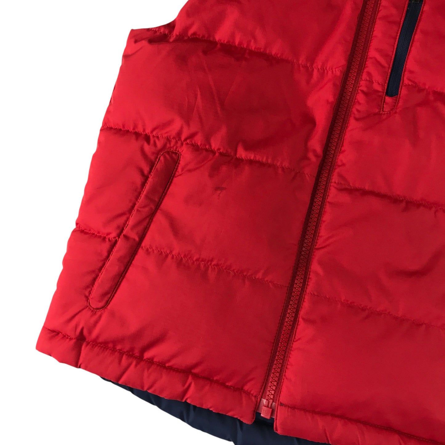 Ralph Lauren 6-7 years navy and red reversible puffer gilet