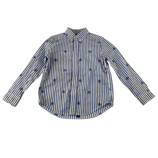 Ralph Lauren 7 years blue stripe shirt cotton