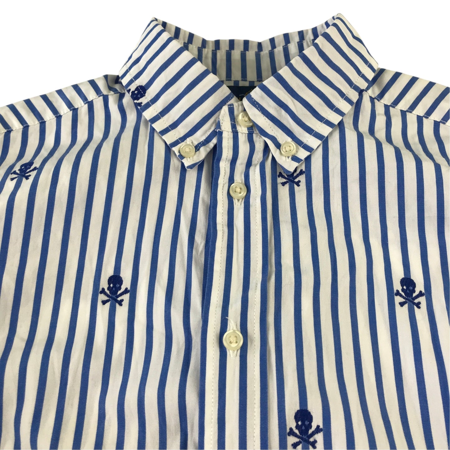 Ralph Lauren 7 years blue stripe shirt cotton