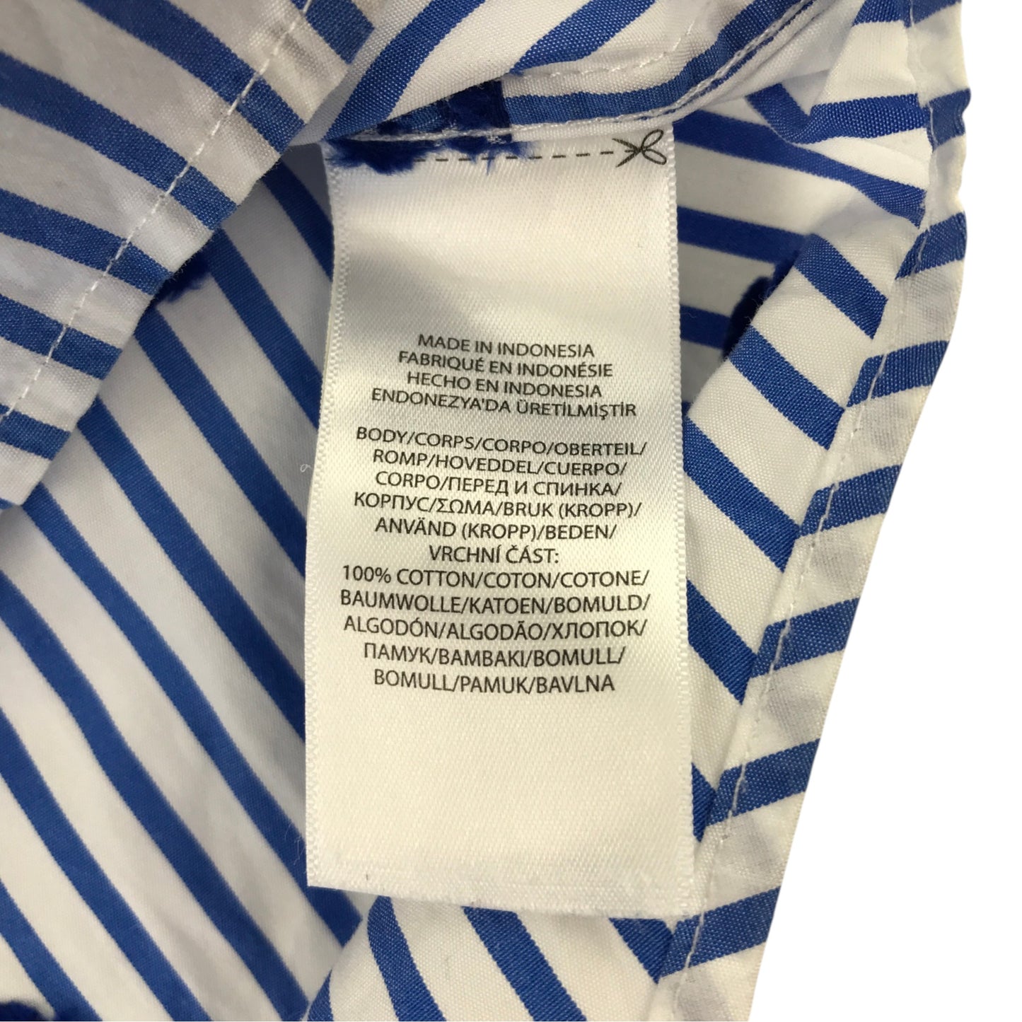 Ralph Lauren 7 years blue stripe shirt cotton