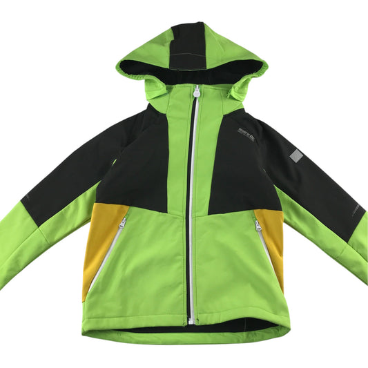 Regatta 9-10 years green hooded jacket polyester elastane