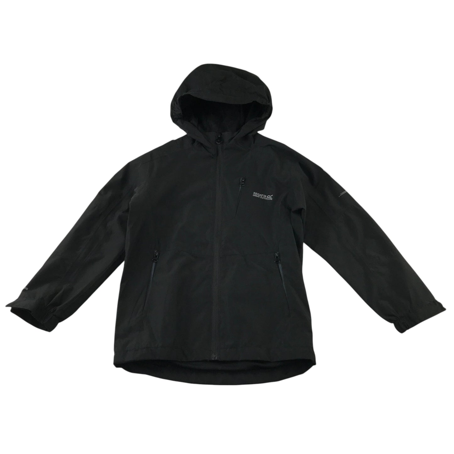 Regatta 7-8 years black showerproof jacket polyester