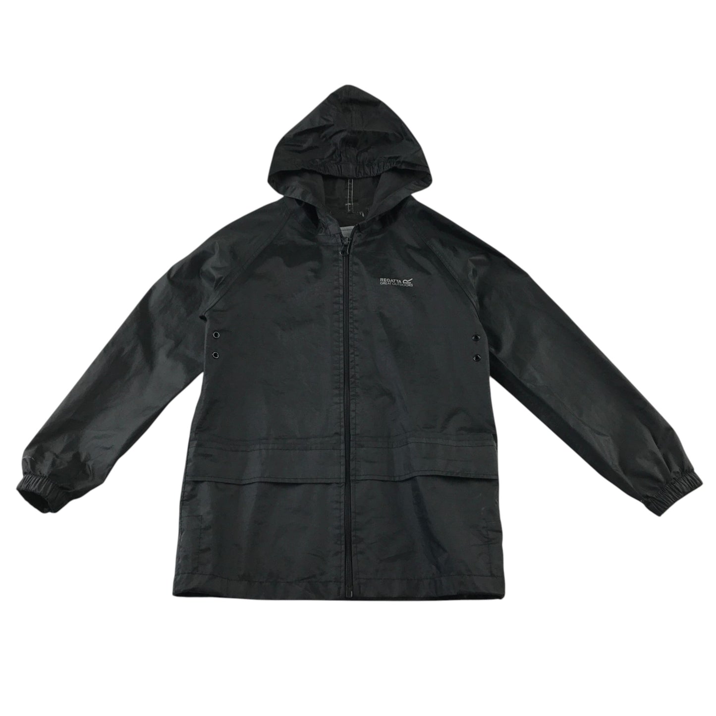 Regatta 7-8 years black waterproof jacket polyester